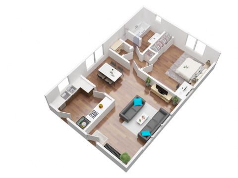 1 bedroom floorplan